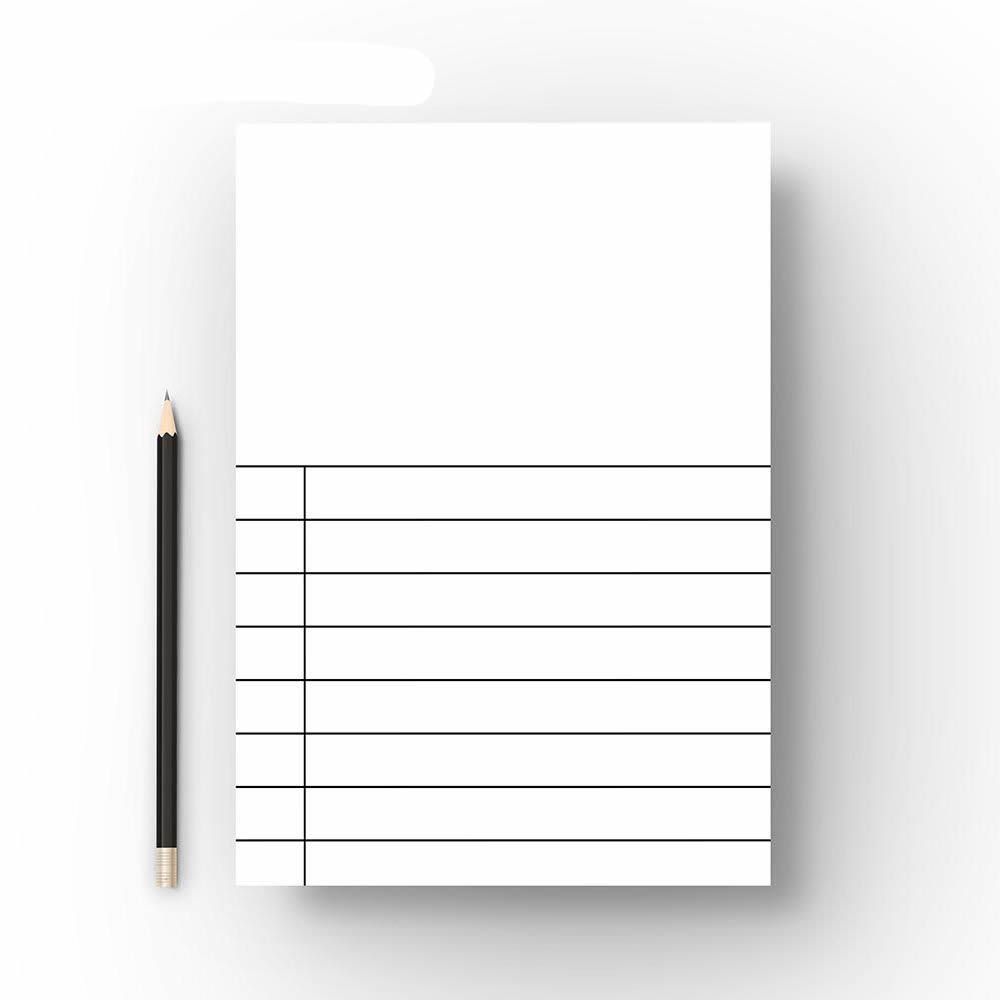 Half blank/half lined A5 Exercise Book