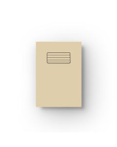 Half blank/half lined A5 Exercise Book - Cream Cover