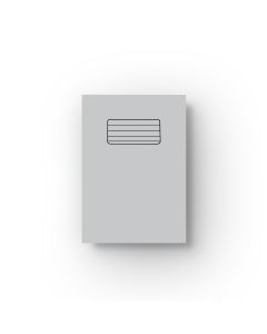Half blank/half lined A5 Exercise Book - Grey Cover