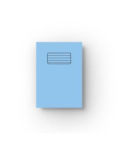 Half blank/half lined A5 Exercise Book - Light Blue Cover