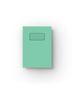 Half blank/half lined A5 Exercise Book - Light Green
