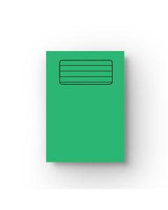Half blank/half lined A4 Exercise Book - Green Cover
