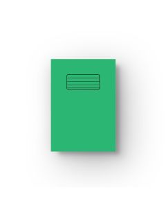 Half blank/half lined A5 Exercise Book - Green Cover