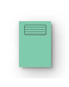 Half blank/half lined A4 Exercise Book - Light Green Cover
