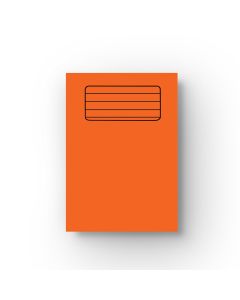 Half blank/half lined A4 Exercise Book Orange Cover