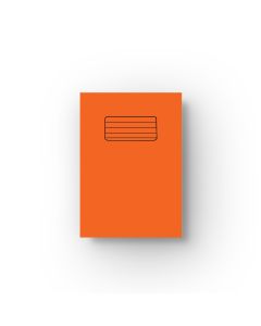 Half blank/half lined A5 Exercise Book - Orange Cover