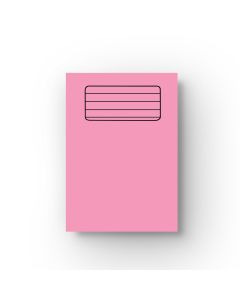 Half blank/half lined A4 Exercise Book - Pink Cover