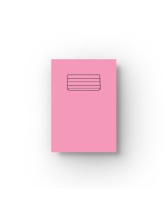 Half blank/half lined A5 Exercise Book - Pink Cover