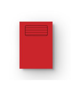 Half blank/half lined A4 Exercise Book - Red Cover
