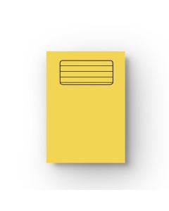 Half blank/half lined A4 Exercise Book - Yellow Cover