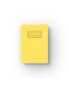 Half blank/half lined A5 Exercise Book - Yellow Cover