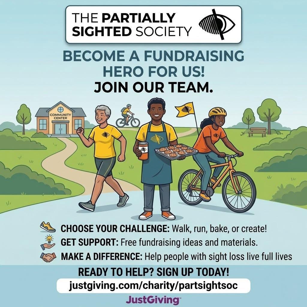 Could you be a fundraising hero for the Partially Sighted Society?