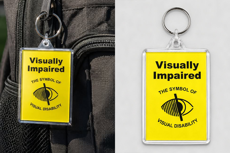 NEW Visual Impairment Identification Keyring