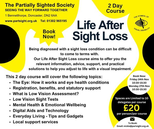 Life After Sight Loss 2 Day Course